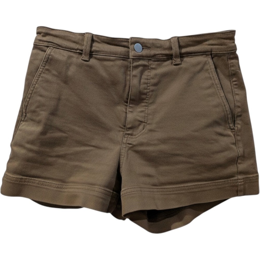 Everlane Brown Twill High Waisted Shorts‎ Cotton Stretch Earth Tone Size 8